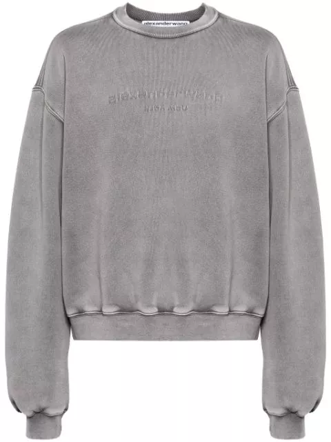 Alexander Wang logo-embossed acid sweatshirt Men 0115