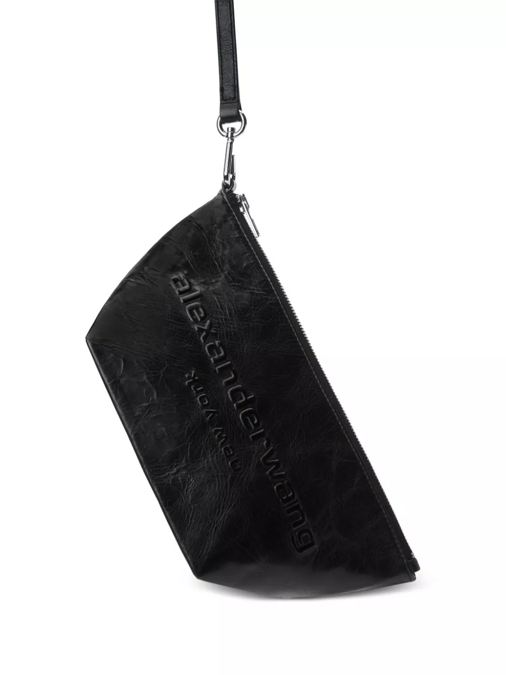 Affordable Alexander Wang logo-embossed leather pouch Women 0116