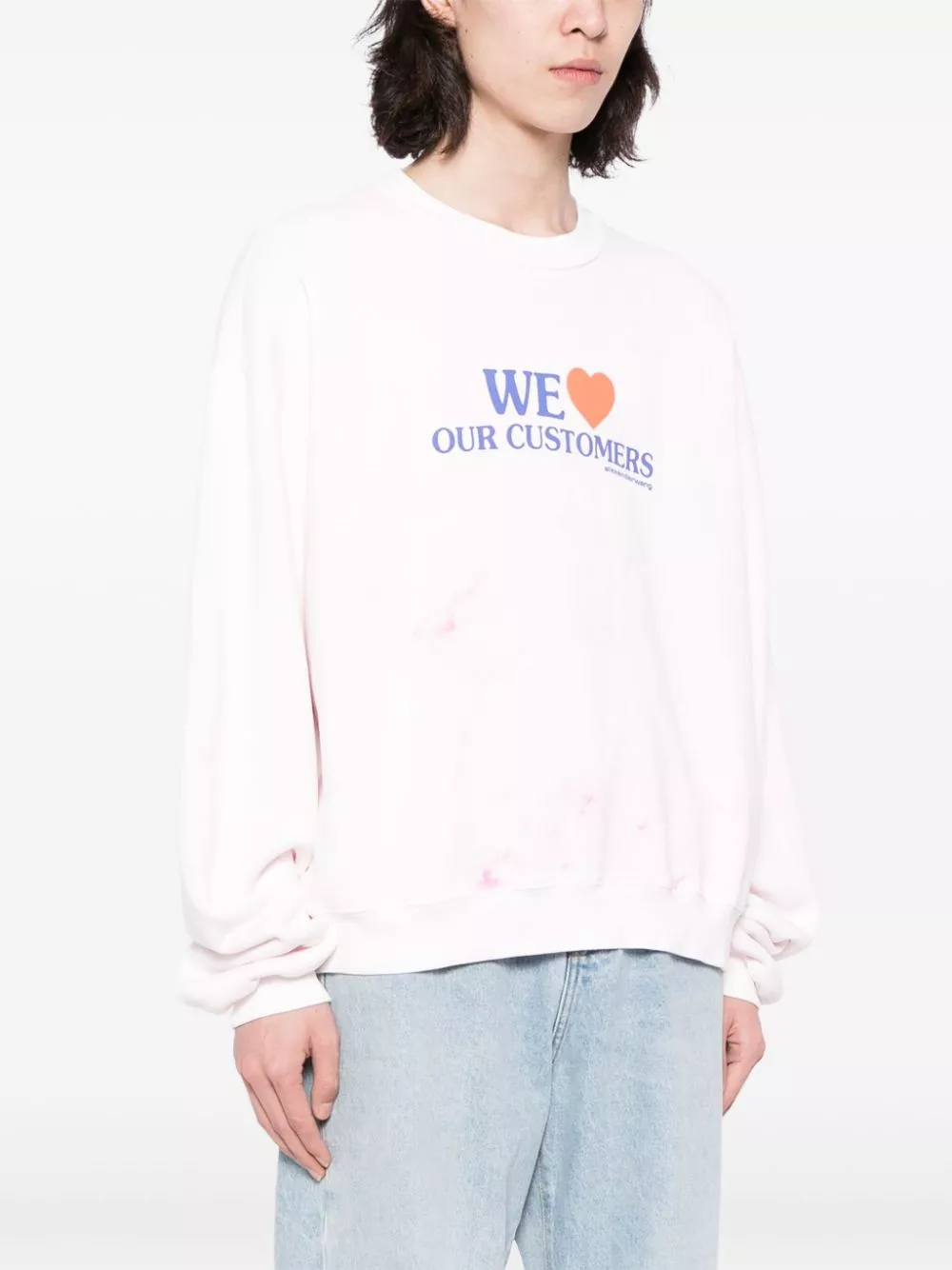 Cheap Alexander Wang We Love Our Customers cotton sweatshirt Men 0124