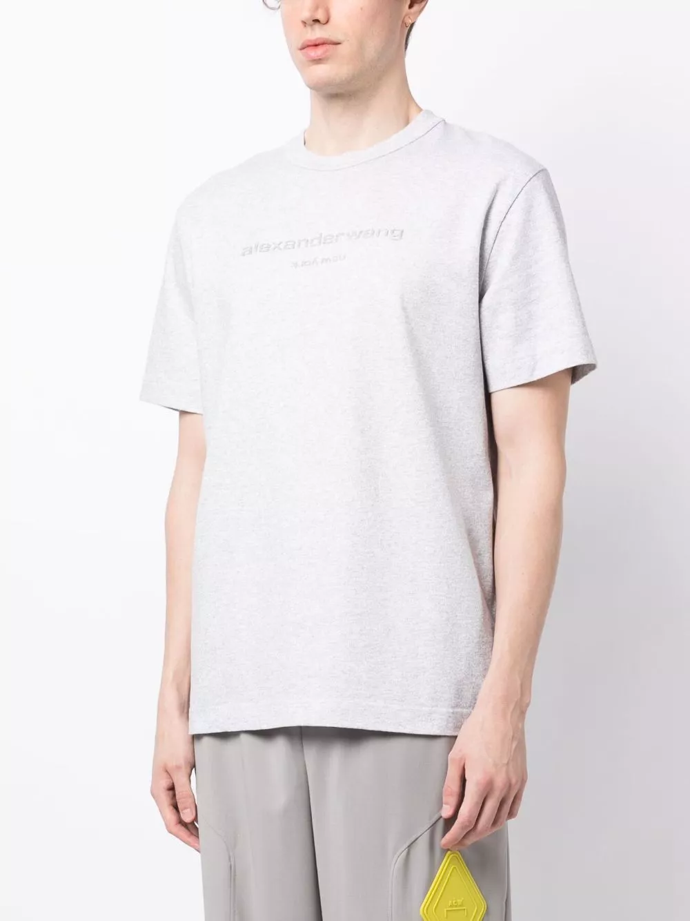 Affordable Alexander Wang glitter-effect short-sleeve T-shirt Men 0131