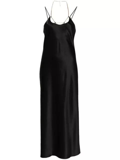 Alexander Wang chain-strap silk midi dress Women 0114