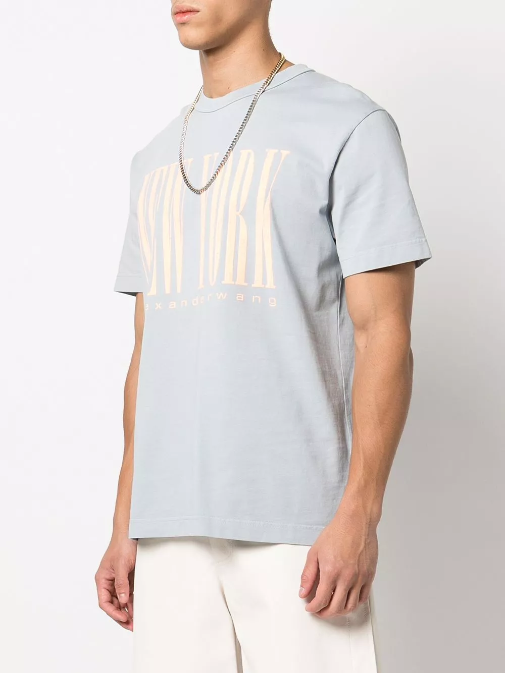 Affordable Alexander Wang NY puff graphic T-shirt Men 0124