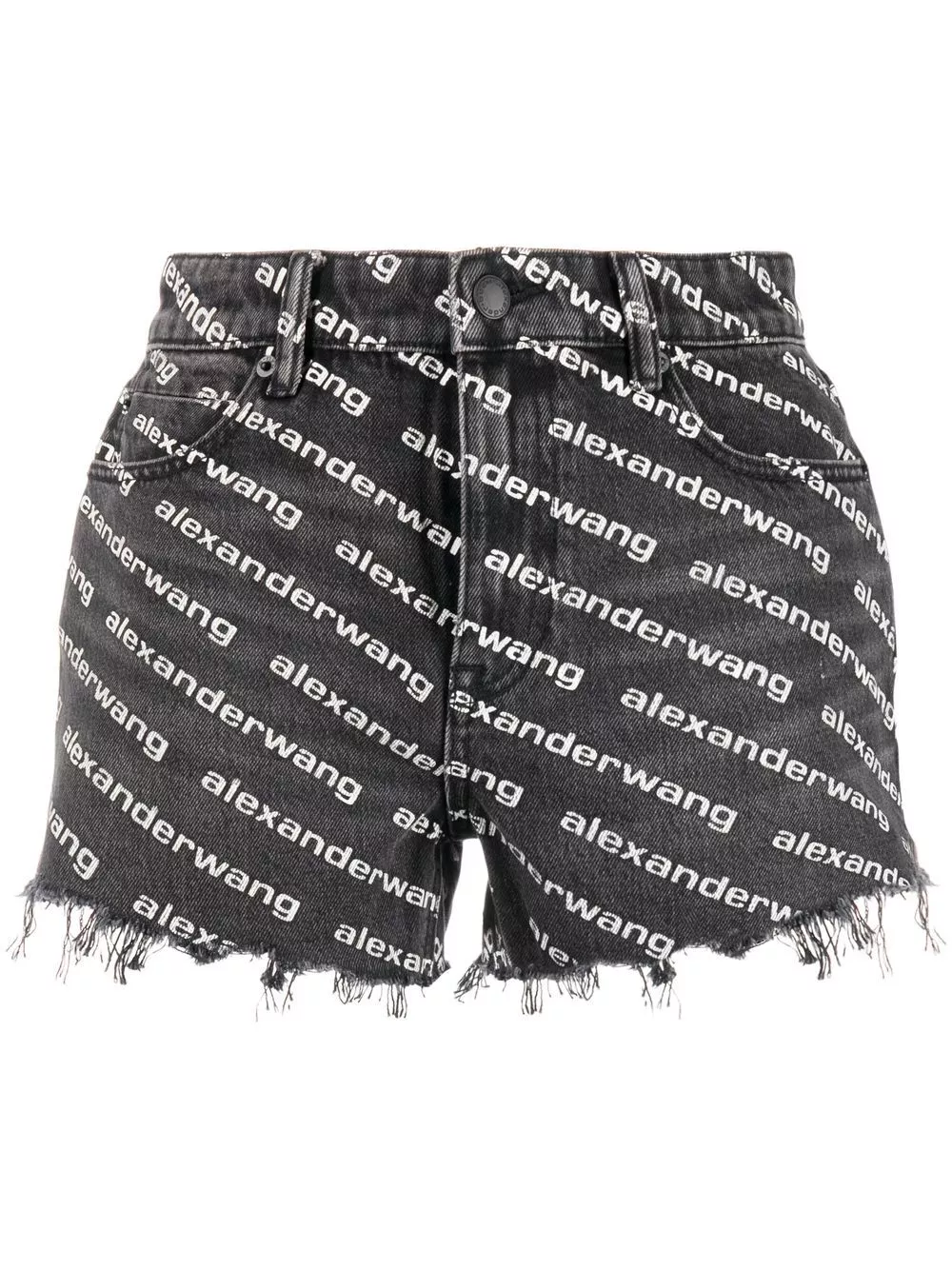 Affordable Alexander Wang Bite logo-print denim shorts Women 0120