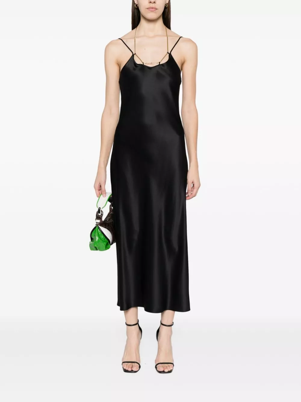 Cheap Alexander Wang chain-strap silk midi dress Women 0114