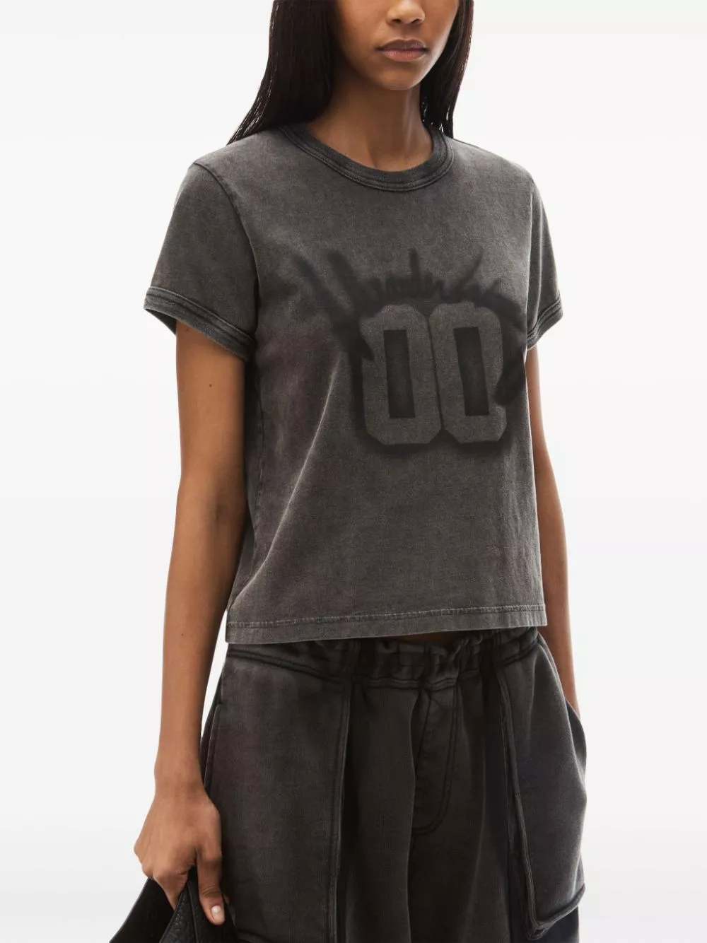 Affordable Alexander Wang number-print cotton T-shirt Women 0114