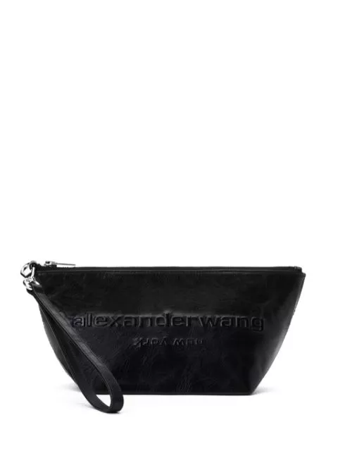 Alexander Wang logo-embossed leather pouch Women 0116