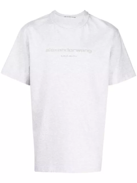 Affordable Alexander Wang glitter-effect short-sleeve T-shirt Women 0122