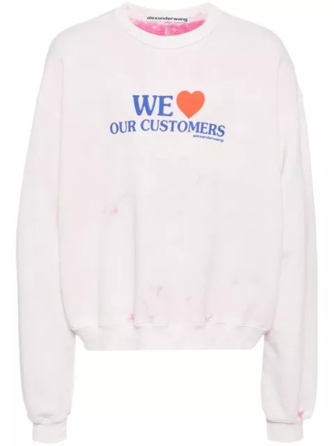 Alexander Wang We Love Our Customers cotton sweatshirt Men 0130