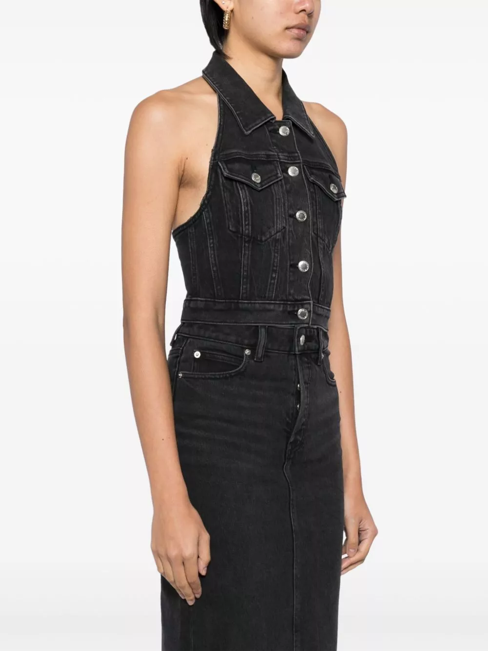 Affordable Alexander Wang halterneck denim top Women 0114