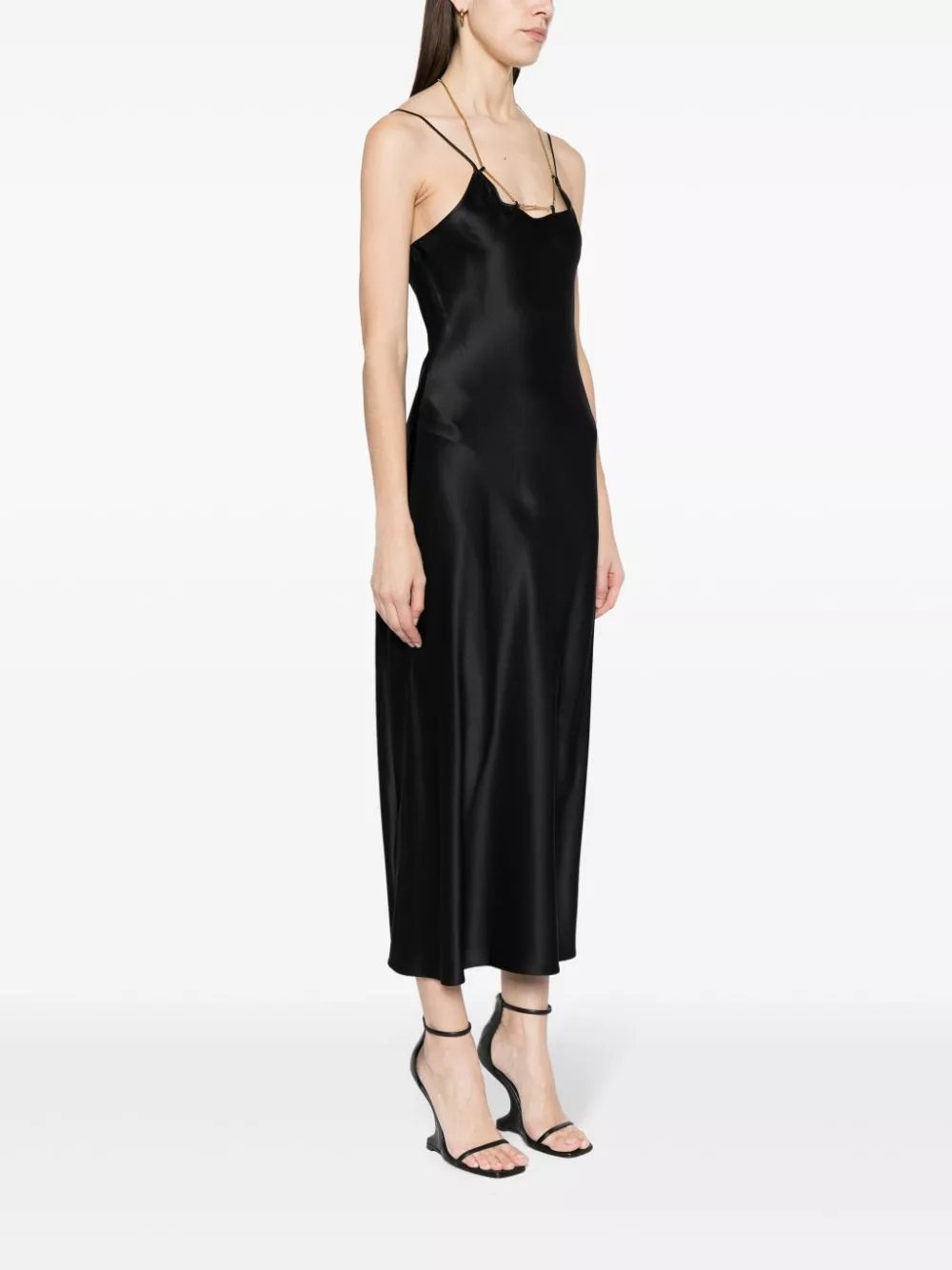 Cheap Alexander Wang chain-strap silk midi dress Women 0114