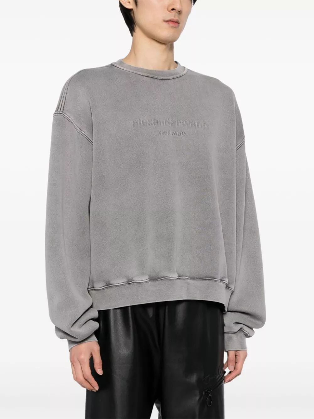 Cheap Alexander Wang logo-embossed acid sweatshirt Men 0115