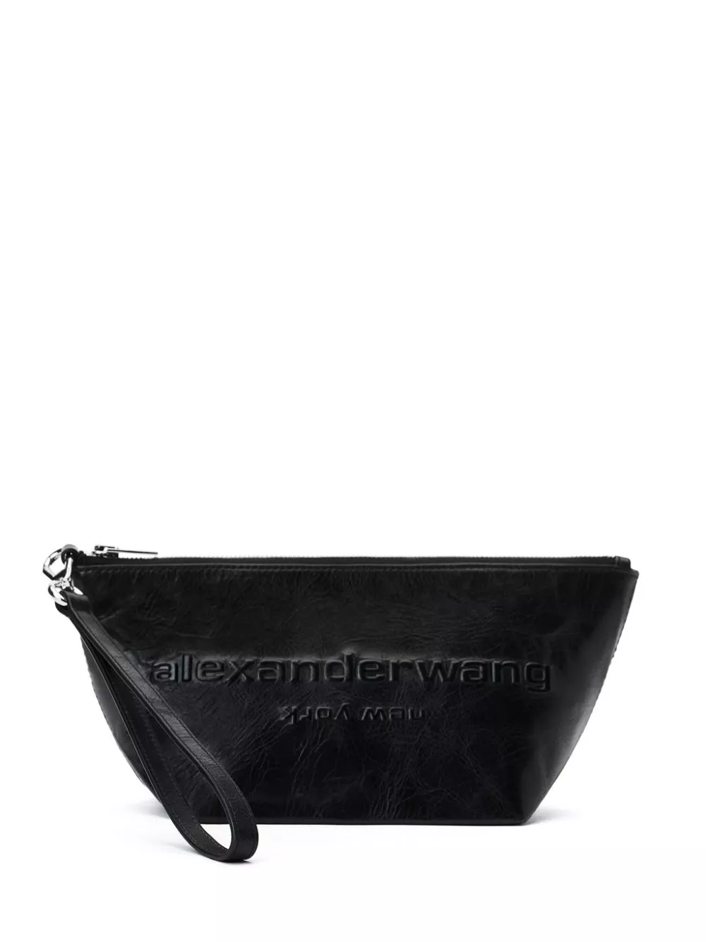 Affordable Alexander Wang logo-embossed leather pouch Women 0116