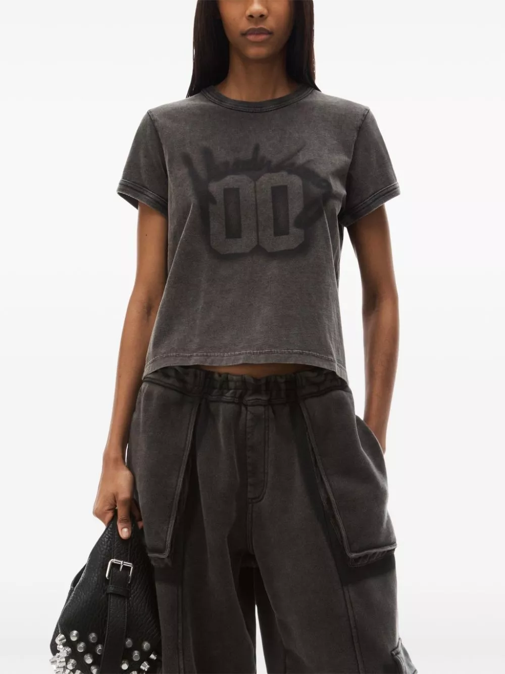 Affordable Alexander Wang number-print cotton T-shirt Women 0114