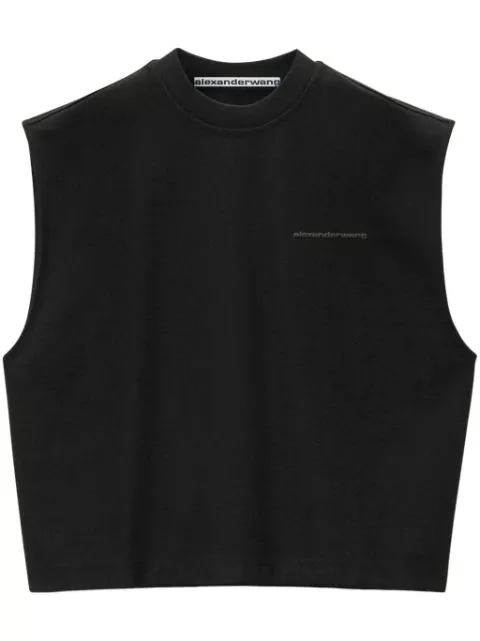 Alexander Wang logo-embossed cotton tank top Men 0130