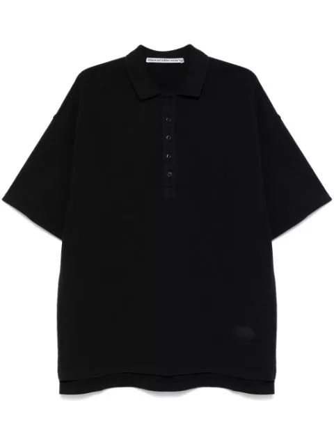 Cheap Alexander Wang logo-patch polo shirt Men 0125