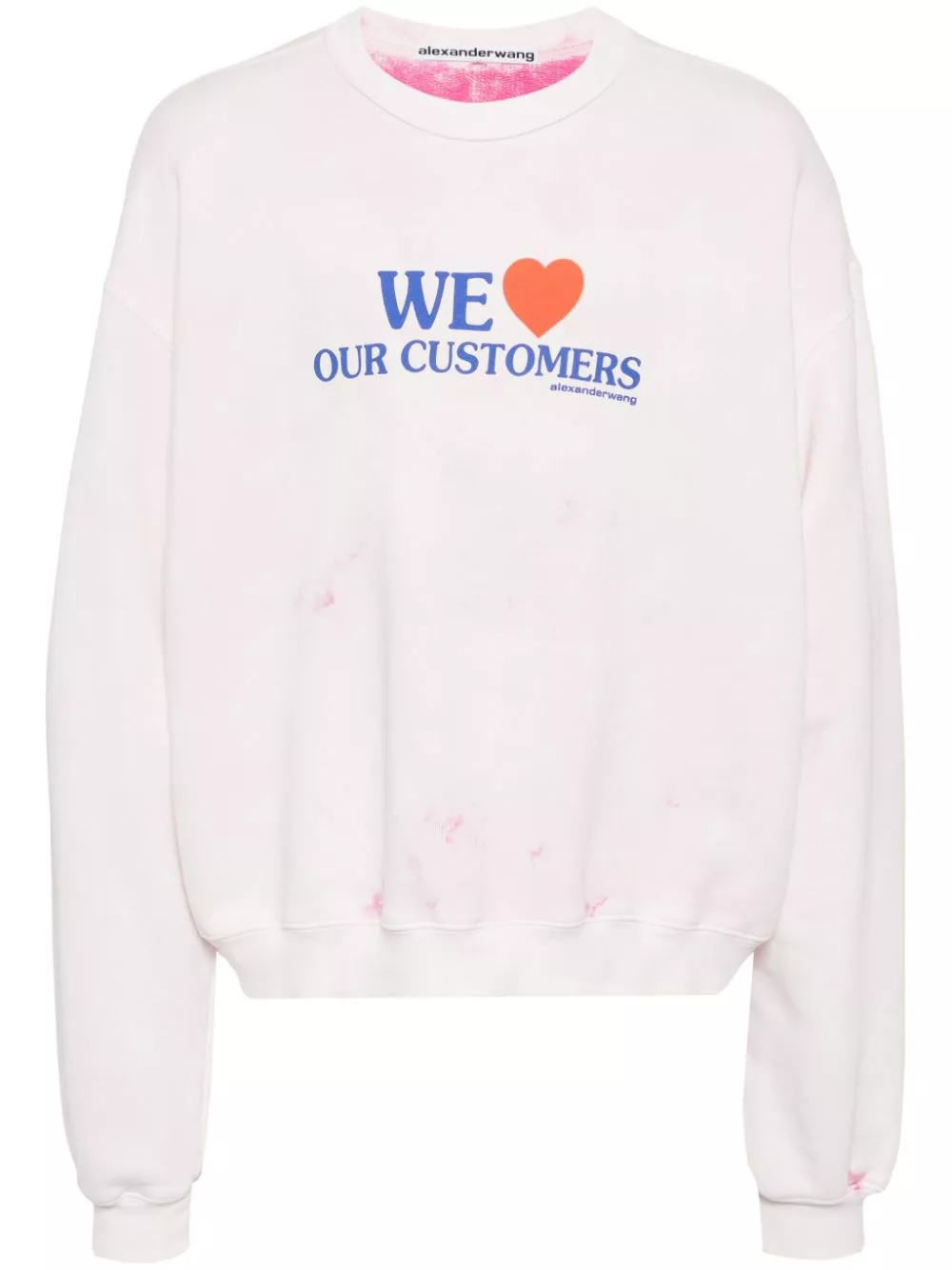 Cheap Alexander Wang We Love Our Customers cotton sweatshirt Men 0124