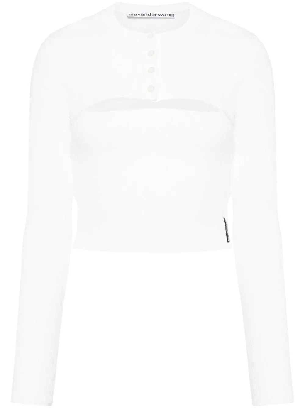 Cheap Alexander Wang cut-out long-sleeved cropped top Women 0120