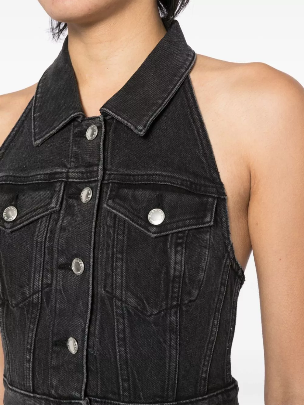 Affordable Alexander Wang halterneck denim top Women 0114