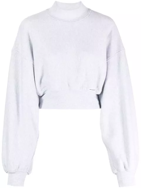 Cheap Alexander Wang mock-neck cropped sweatshirt Women 0120