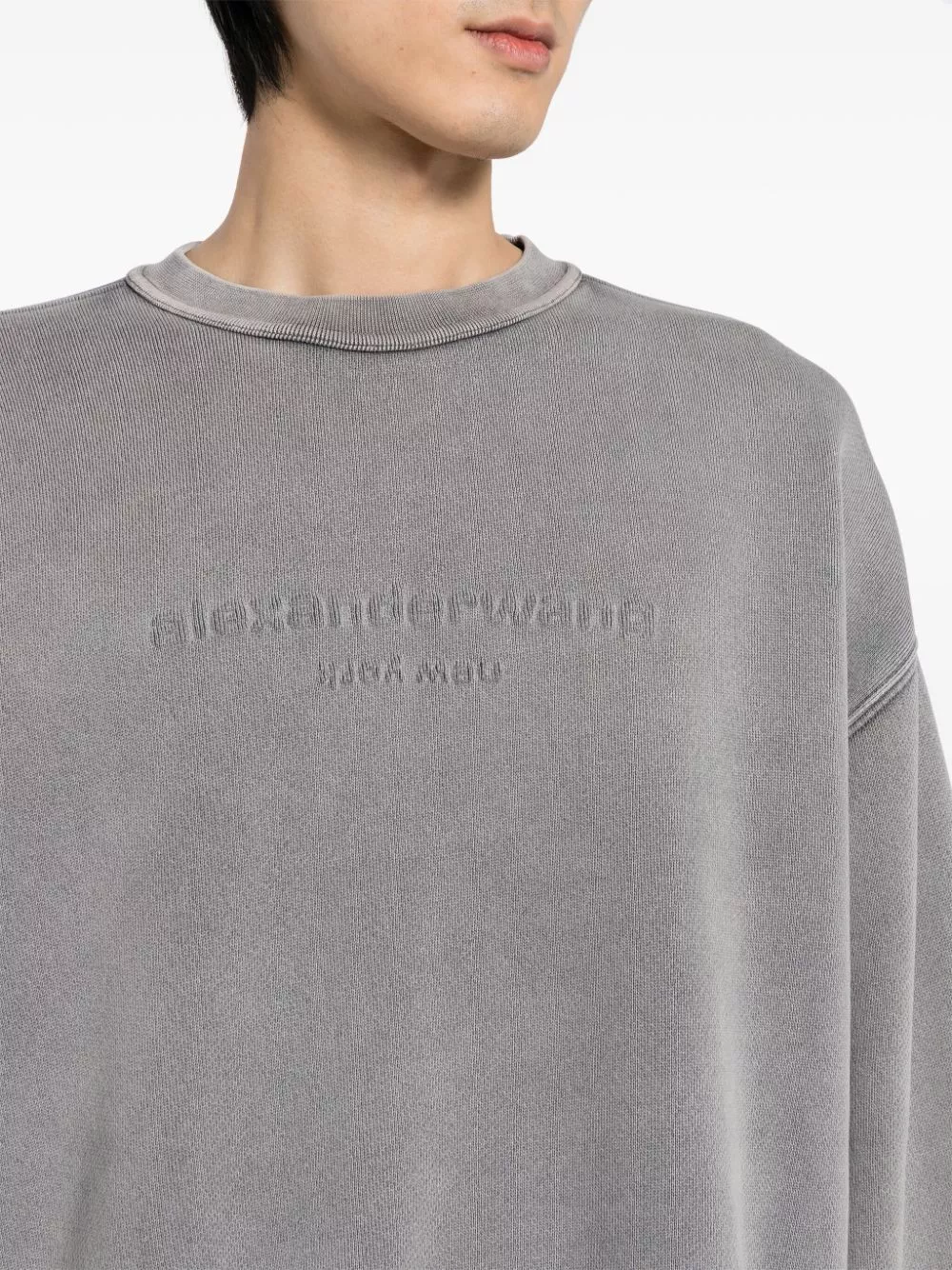 Cheap Alexander Wang logo-embossed acid sweatshirt Men 0115