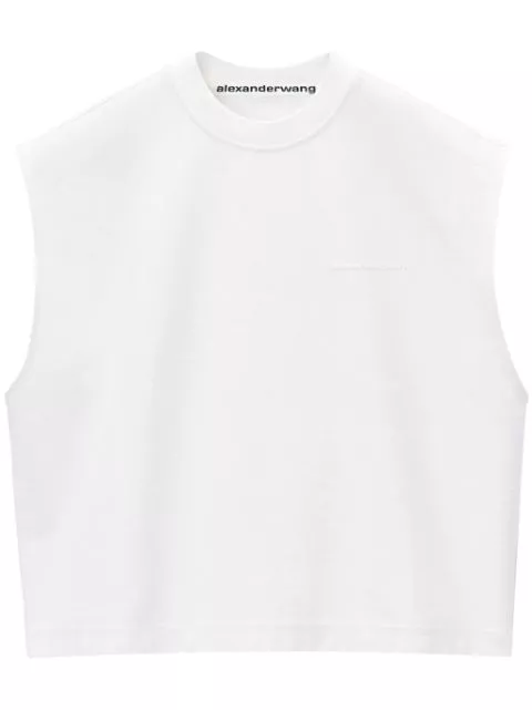 Alexander Wang logo-embossed cotton tank top Men 0115