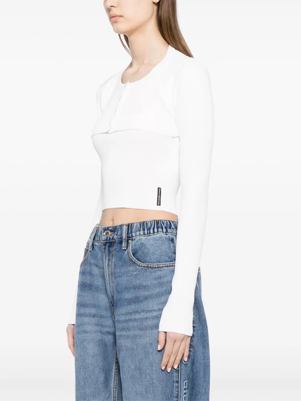 Cheap Alexander Wang cut-out long-sleeved cropped top Women 0120