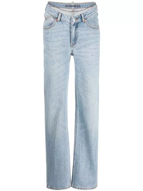 Alexander Wang cable-chain link cotton straight jeans Women 0114