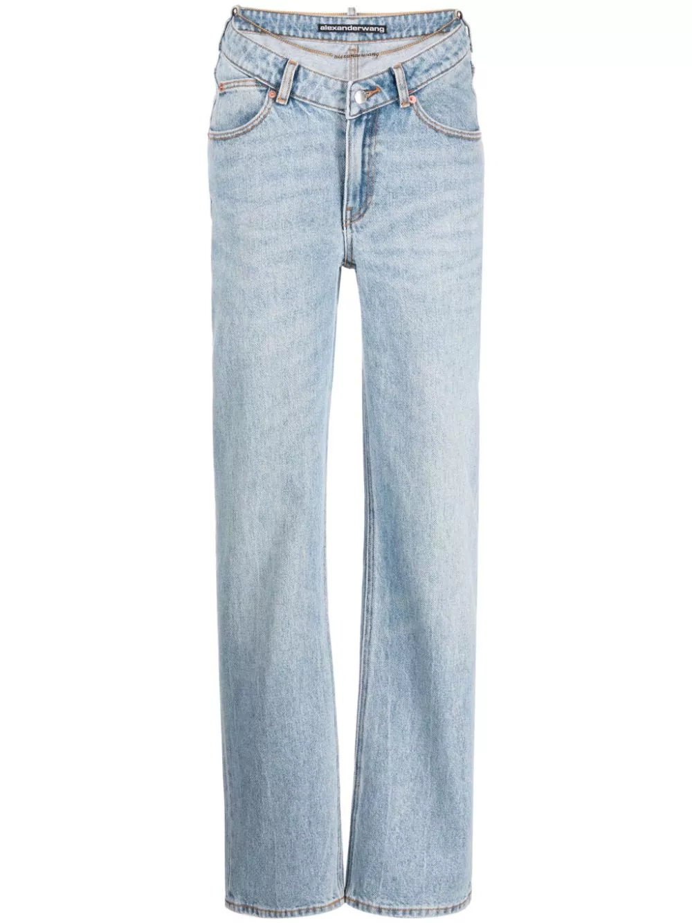 Affordable Alexander Wang cable-chain link cotton straight jeans Women 0114