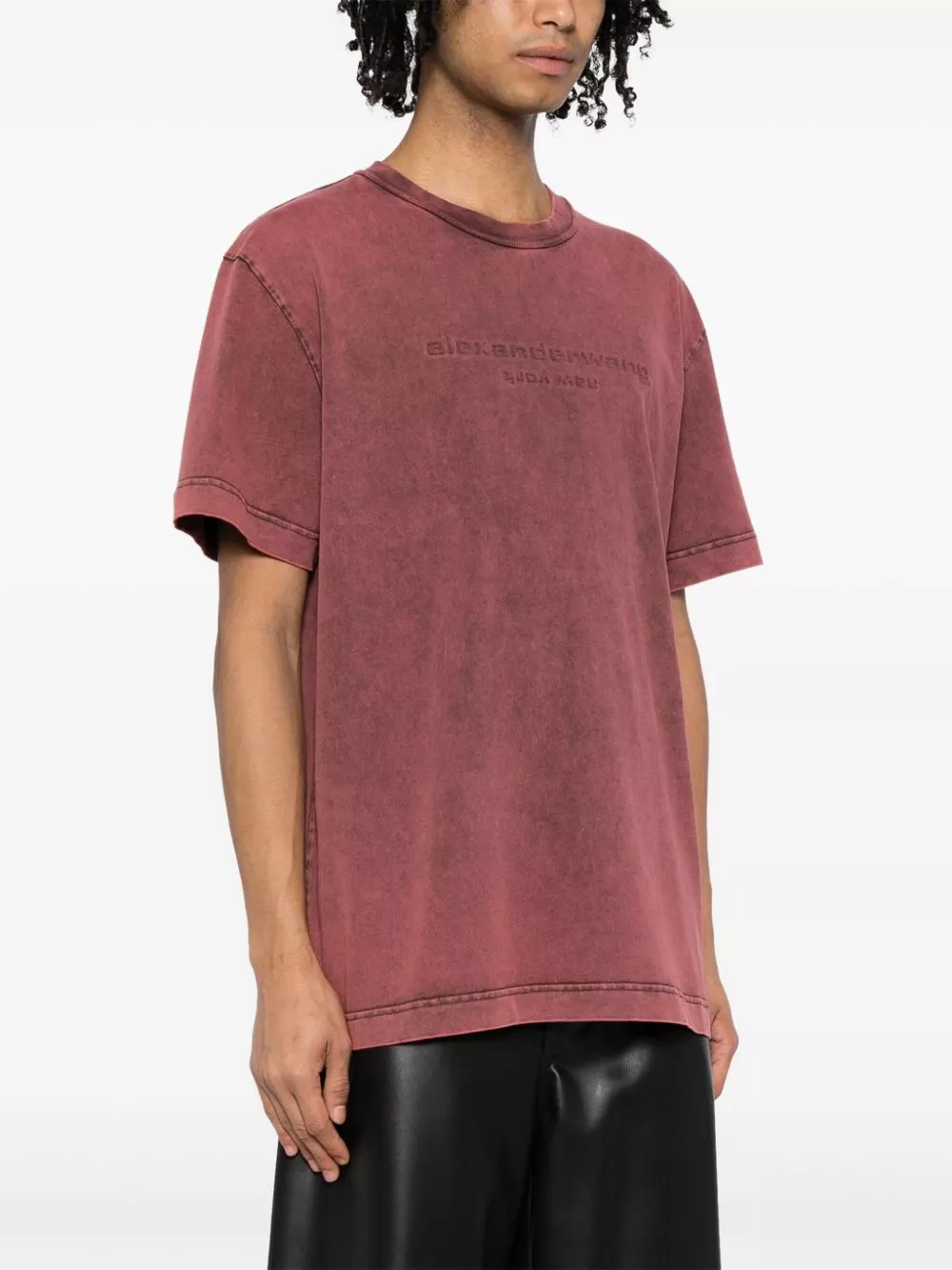 Cheap Alexander Wang logo-embossed cotton T-shirt Men 0130