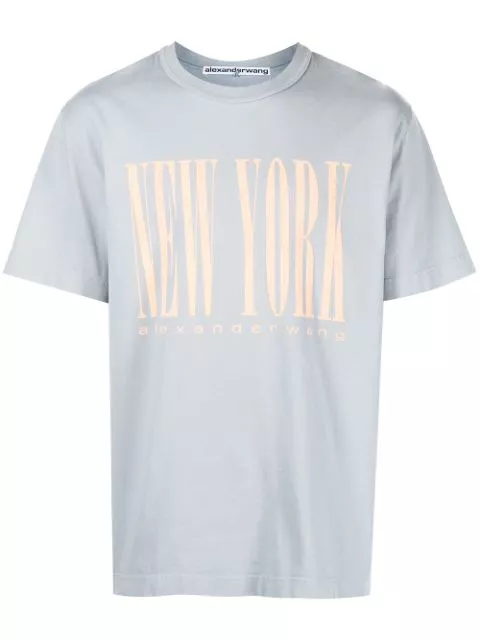 Affordable Alexander Wang NY puff graphic T-shirt Men 0124