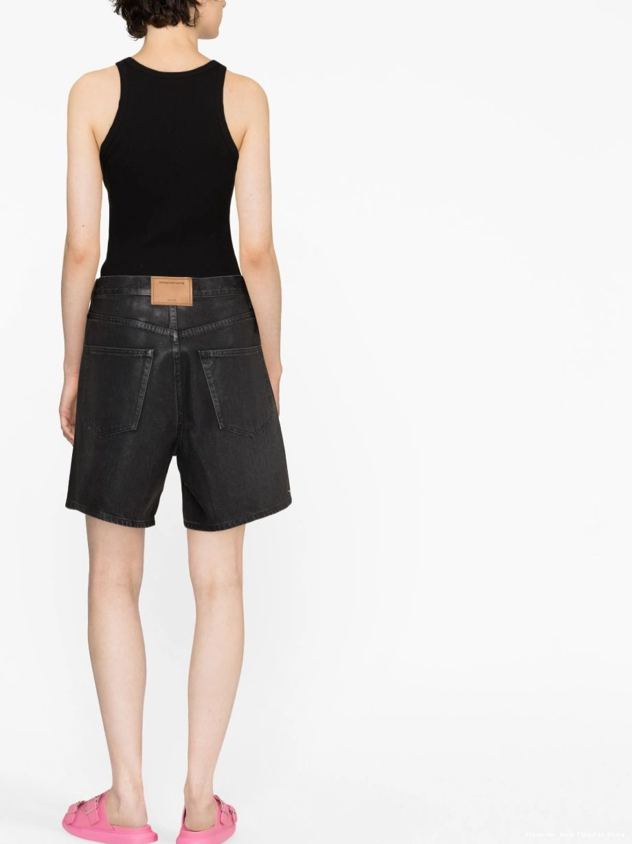 Affordable denim coated shorts Wang Alexander Women 0223