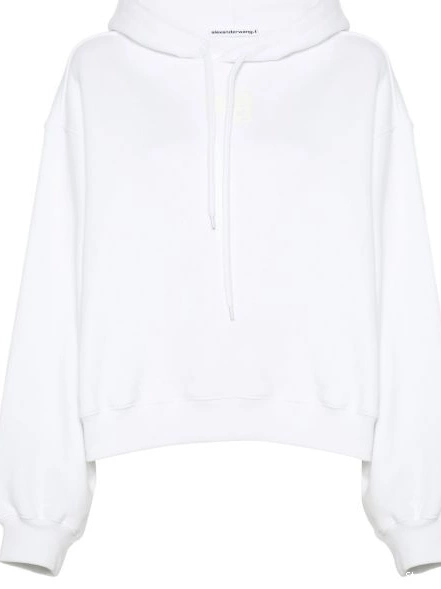 Affordable Alexander logo-print Wang Women hoodie cotton 0219