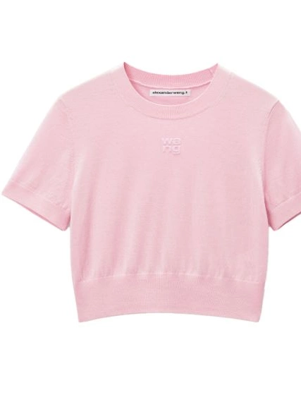 T-shirt Alexander Wang logo-embossed knitted Women 0228