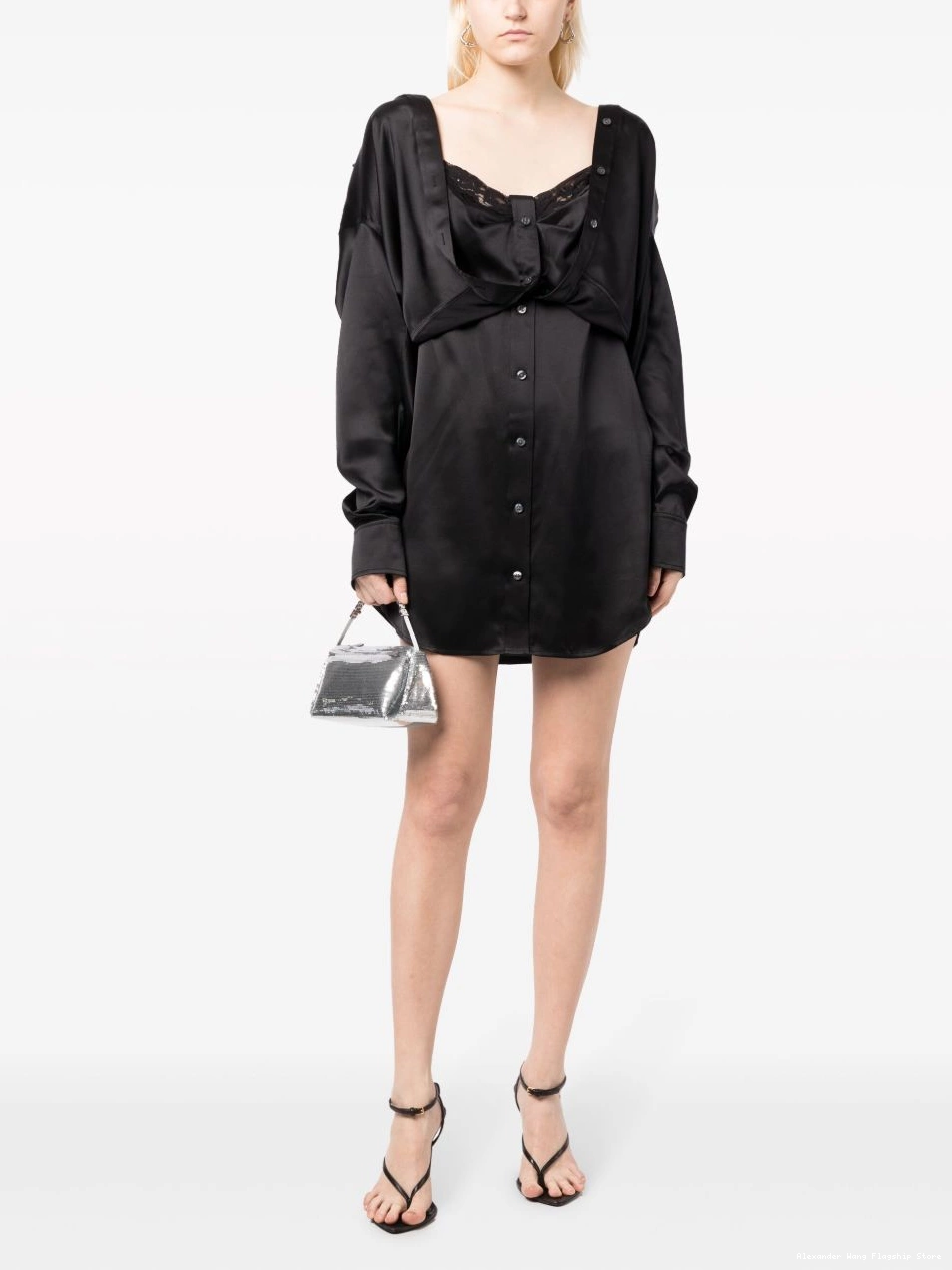 Affordable Women Alexander minidress Wang silk layered 0211