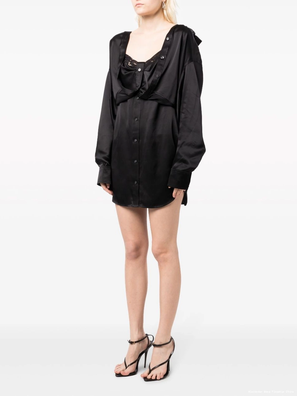 Affordable Women Alexander minidress Wang silk layered 0211