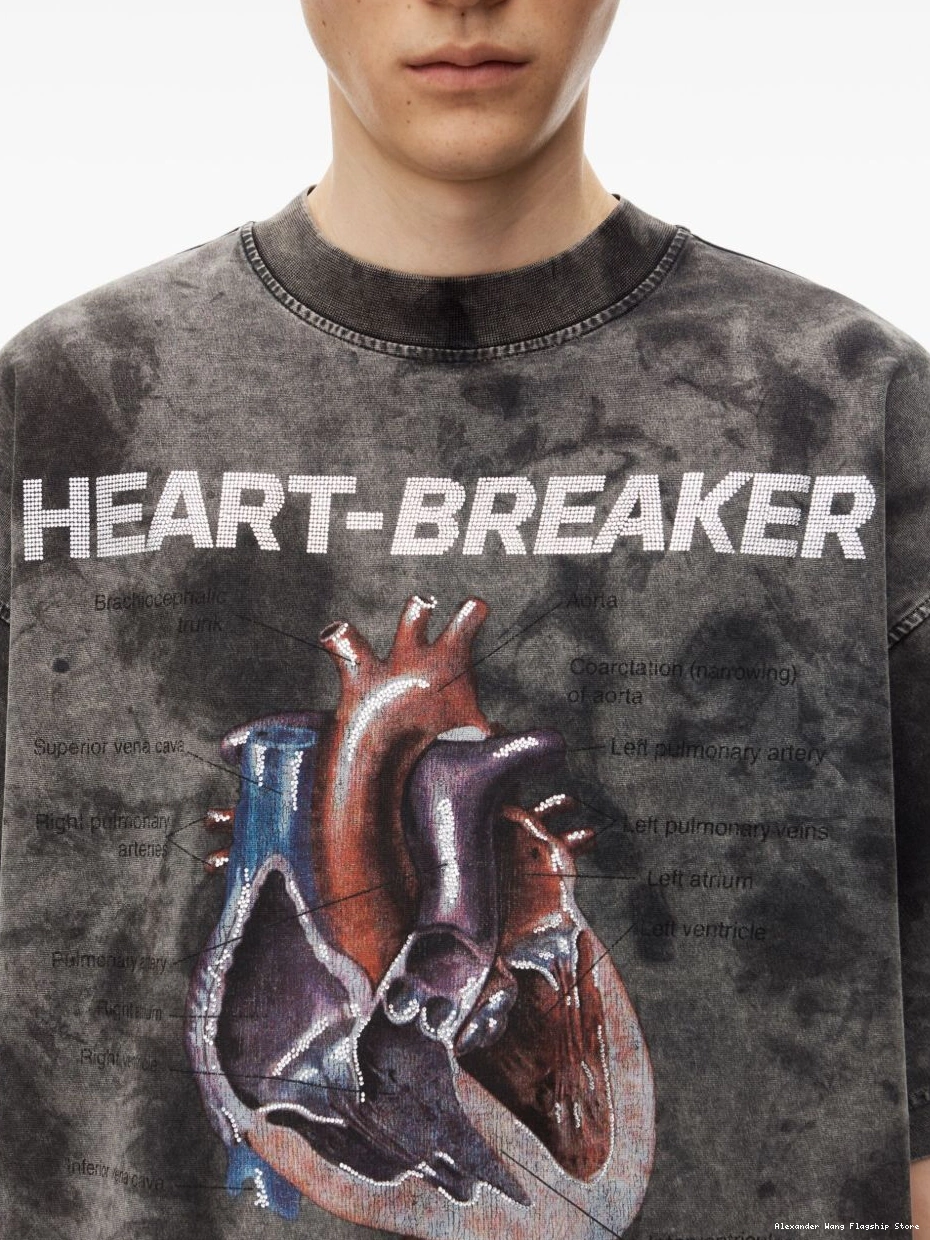 Affordable cotton Heartbreaker graphic-print Alexander Women Wang T-shirt 0227