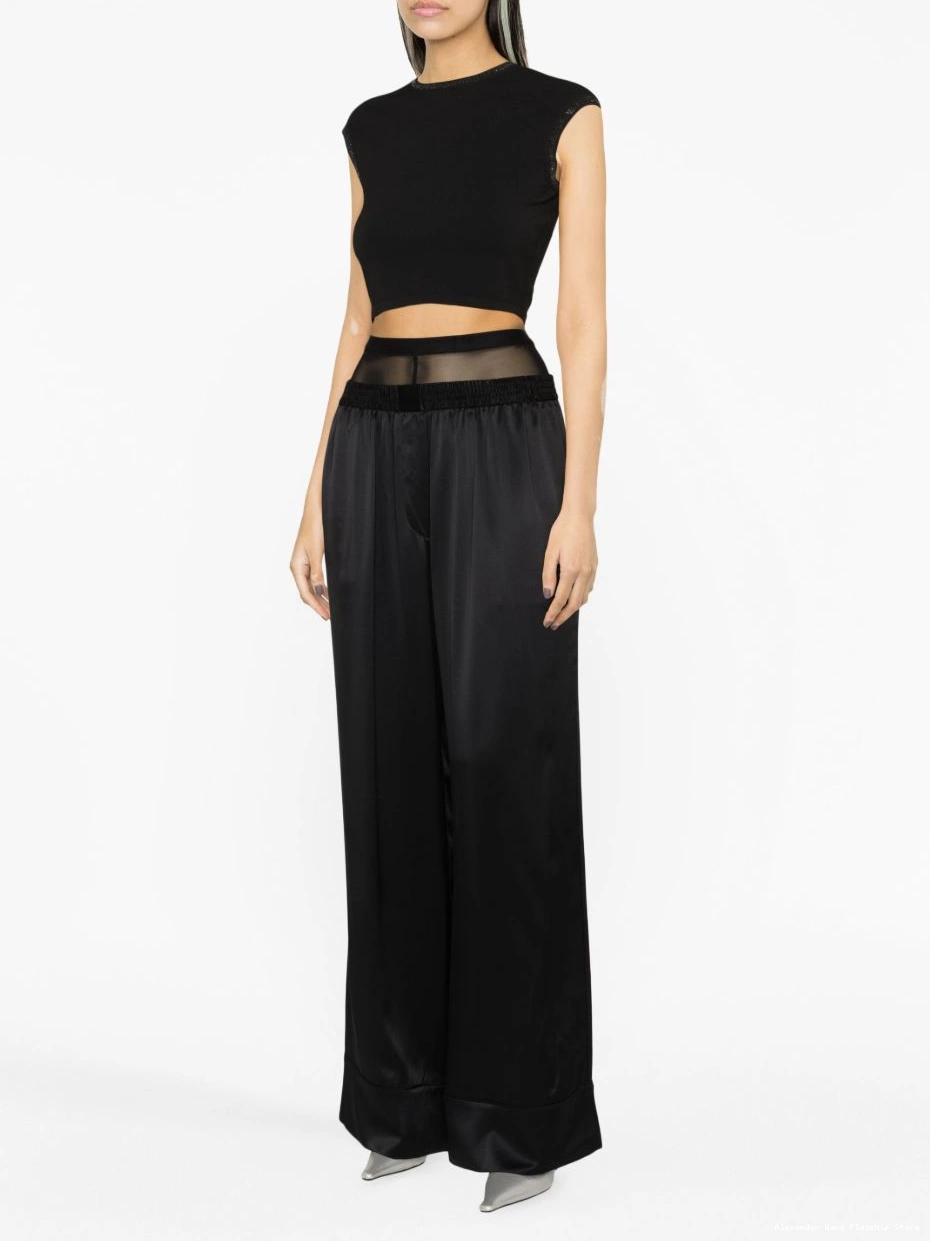 Affordable Women logo crystal-embellished Alexander Wang top crop 0215