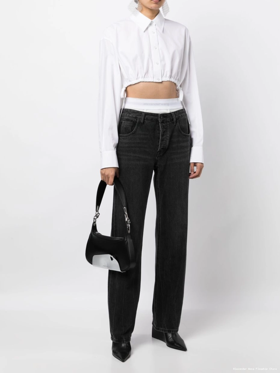 Affordable Women drawstring Alexander Wang shirt cropped 0228