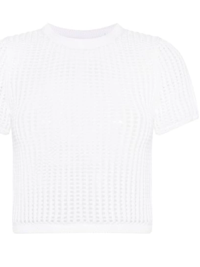 Cheap Wang top Women open-knit Alexander cropped 0221