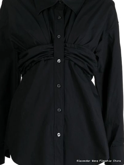 Affordable Alexander Women shirt cotton Wang ruched-detail 0211