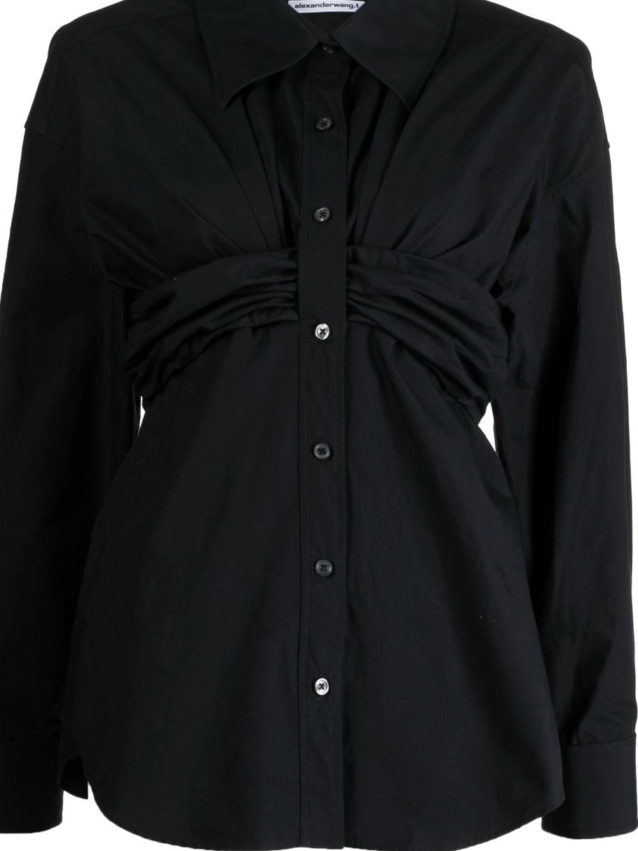 Affordable Alexander Women shirt cotton Wang ruched-detail 0211