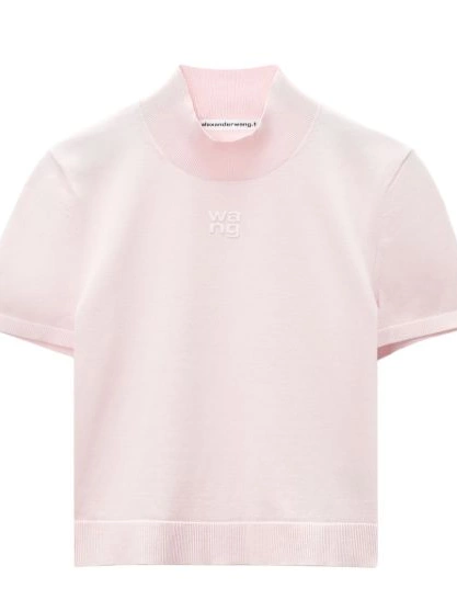 Affordable Alexander Wang logo-embossed knitted top Women 0208