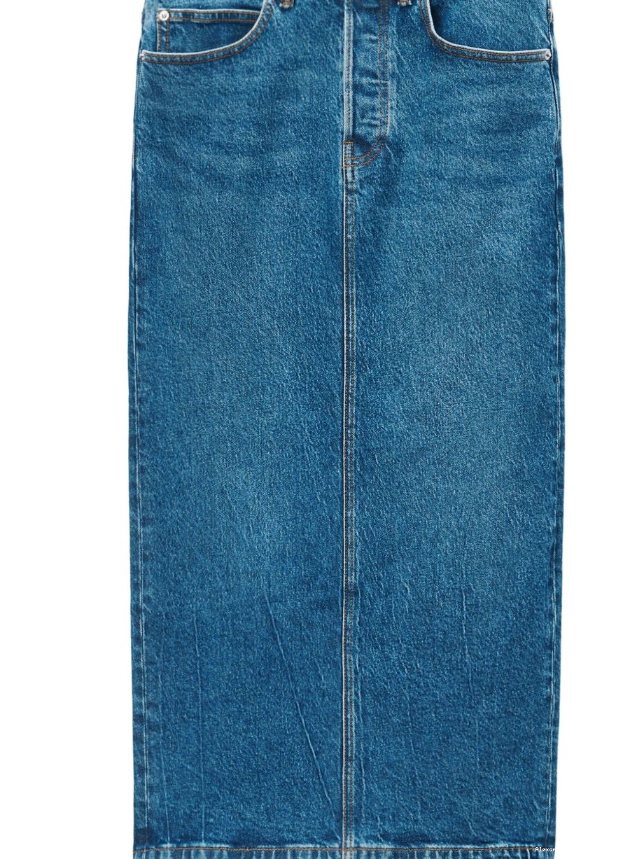 Affordable Alexander Women Wang denim midi low-rise skirt 0218