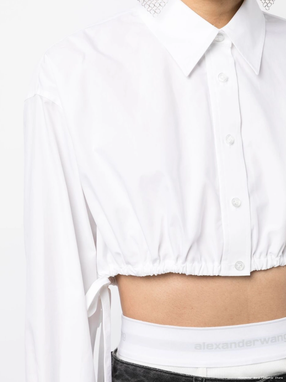 Affordable Women drawstring Alexander Wang shirt cropped 0228