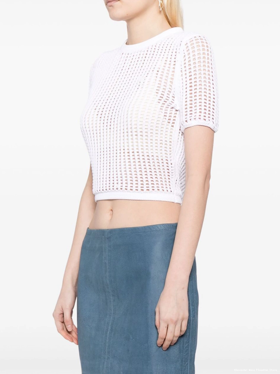 Cheap Wang top Women open-knit Alexander cropped 0221