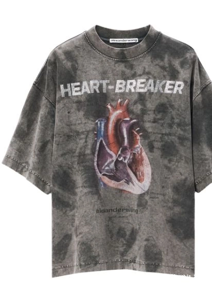 Cheap Wang T-shirt Heartbreaker Alexander Women graphic-print cotton 0226