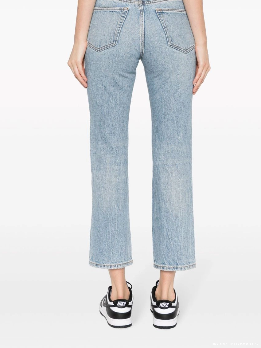 Affordable cropped jeans Alexander logo-patch Wang Women 0215