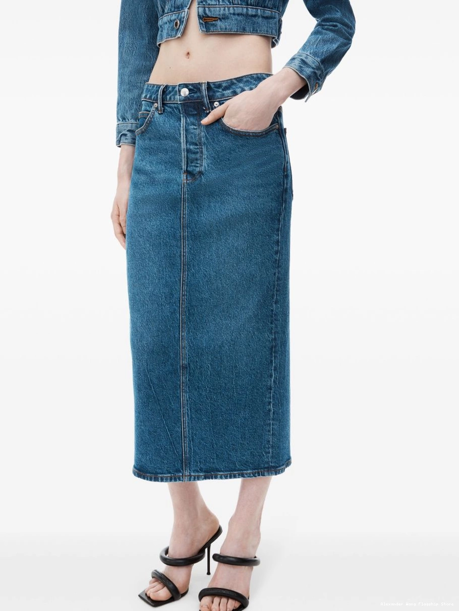 Affordable skirt denim low-rise Women midi Alexander Wang 0222