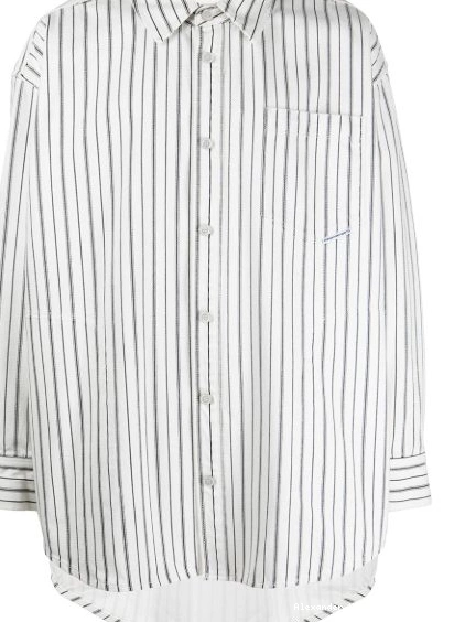 Affordable cotton Women oversized shirt Alexander Wang striped 0218