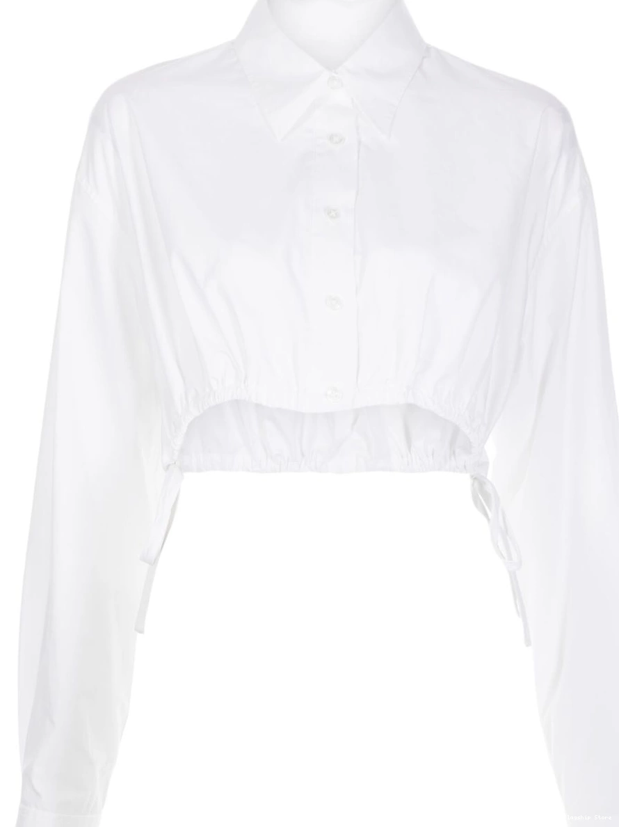 Affordable Women drawstring Alexander Wang shirt cropped 0228